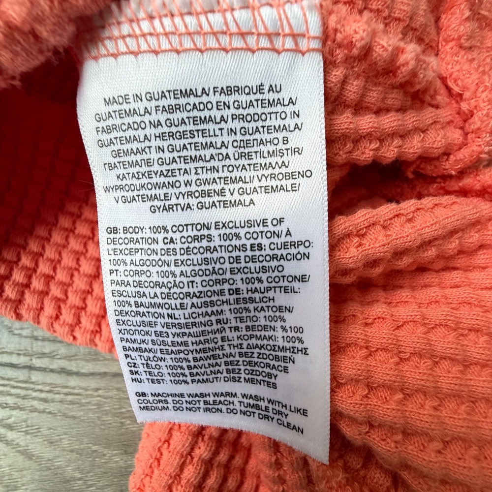 The North Face Womens Waffle Knit Cropped Sweatshirt Gym Workout Yoga Mock Neck - Picture 5 of 5